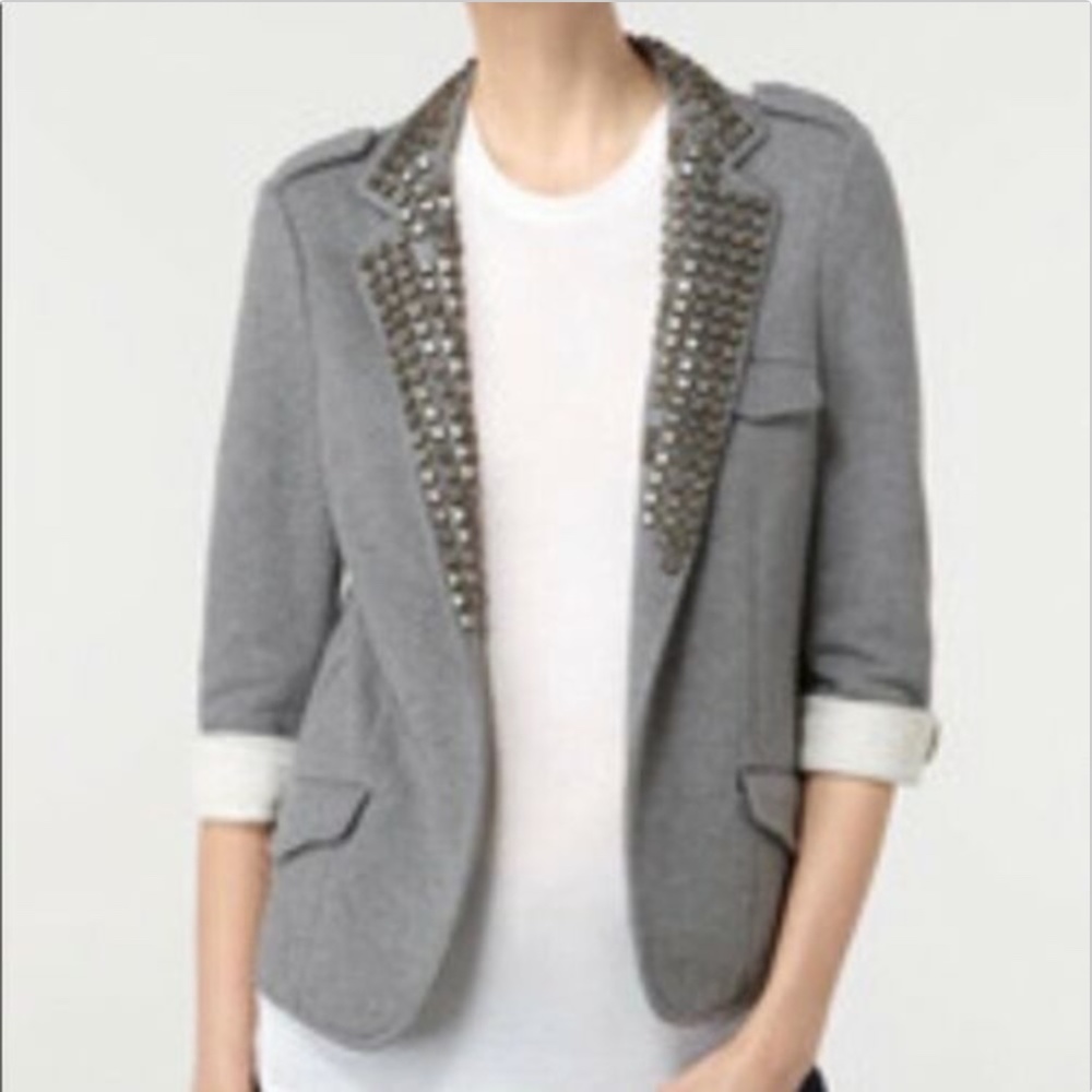 GRYPHON grey studded blazer SZ Large